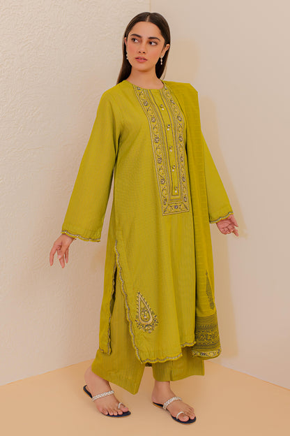 Embroidered Kurta Dupatta Trouser - 2134