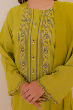 Embroidered Kurta Dupatta Trouser - 2134