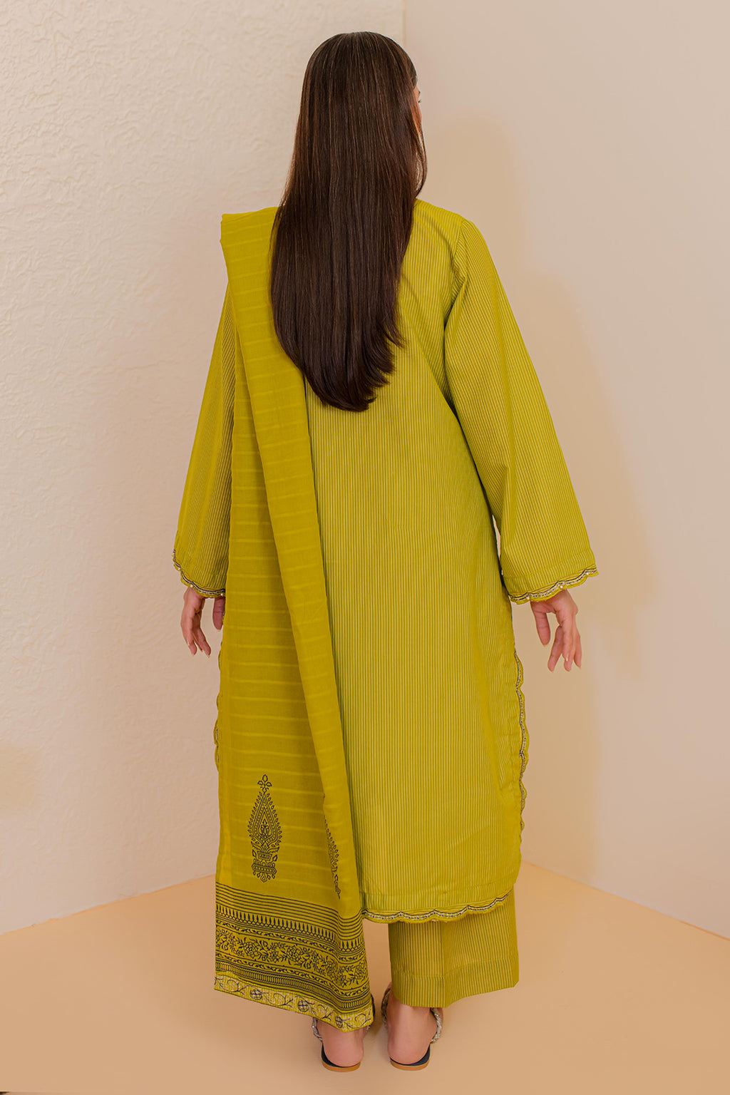 Embroidered Kurta Dupatta Trouser - 2134
