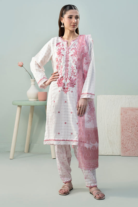 Embroidered Kurta Dupatta Trouser - 2135