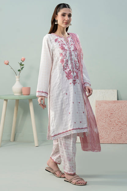 Embroidered Kurta Dupatta Trouser - 2135