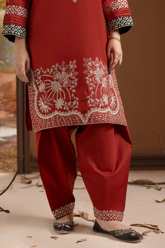 Embroidered Kurta Dupatta Trouser - 2136