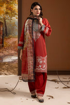 Embroidered Kurta Dupatta Trouser - 2136