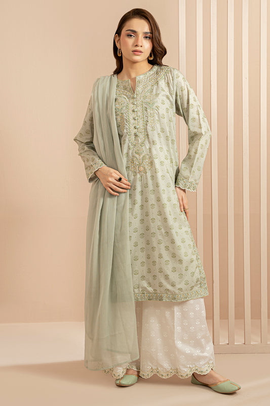Embroidered Kurta Dupatta Trouser - 2137