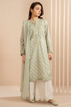 Embroidered Kurta Dupatta Trouser - 2137