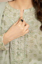 Embroidered Kurta Dupatta Trouser - 2137