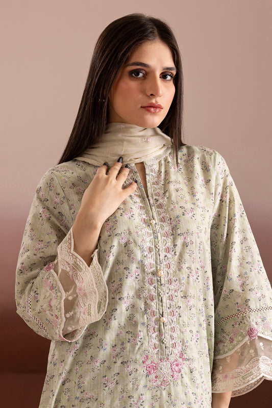 Embroidered Kurta Dupatta Trouser - 2267