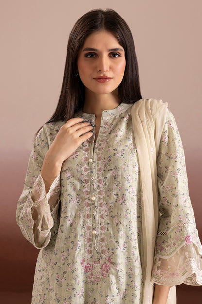 Embroidered Kurta Dupatta Trouser - 2267