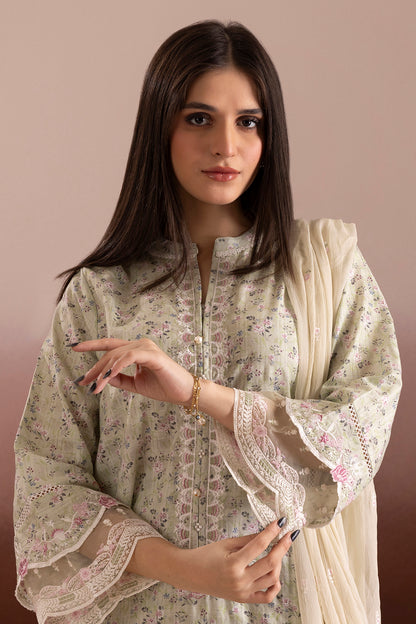 Embroidered Kurta Dupatta Trouser - 2267