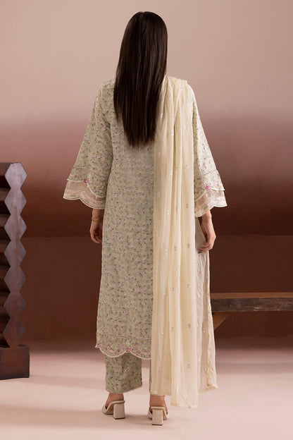 Embroidered Kurta Dupatta Trouser - 2267