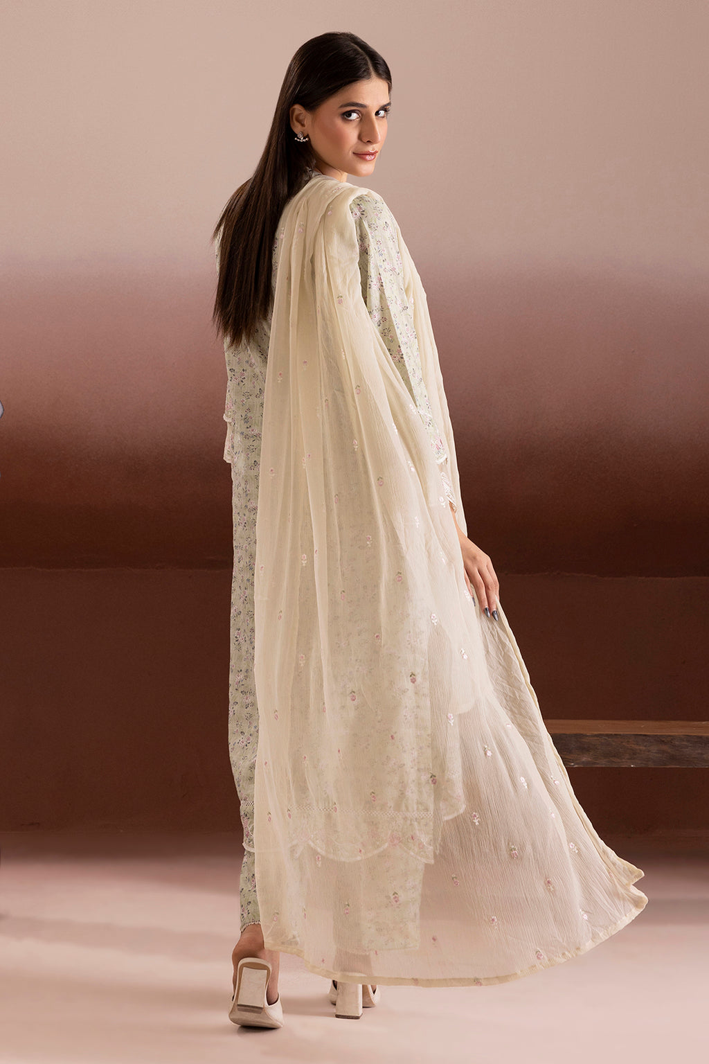 Embroidered Kurta Dupatta Trouser - 2267