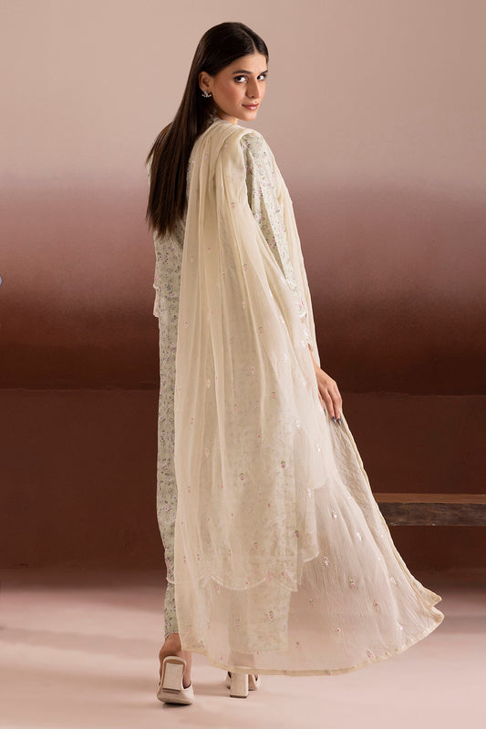 Embroidered Kurta Dupatta Trouser - 2267