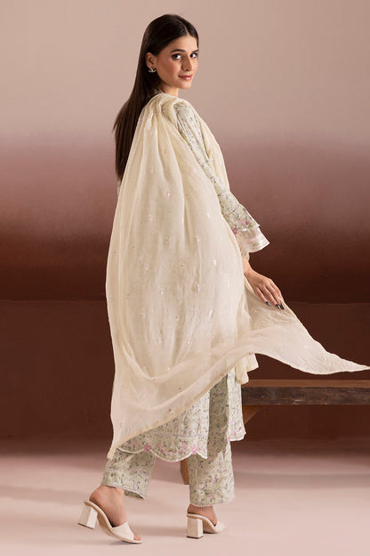 Embroidered Kurta Dupatta Trouser - 2267