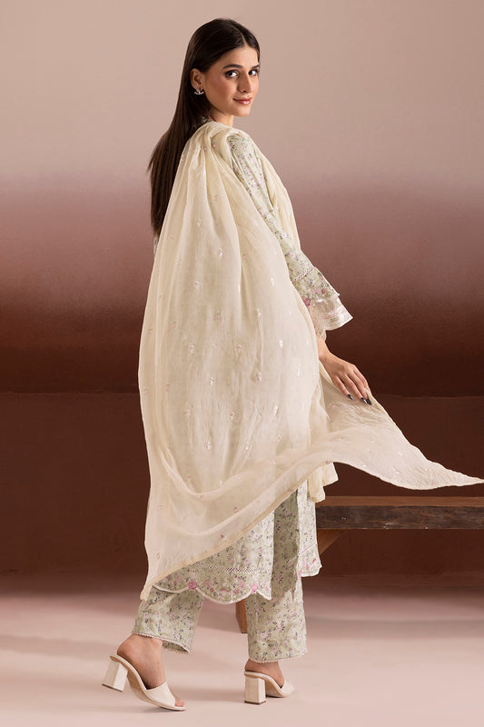 Embroidered Kurta Dupatta Trouser - 2267