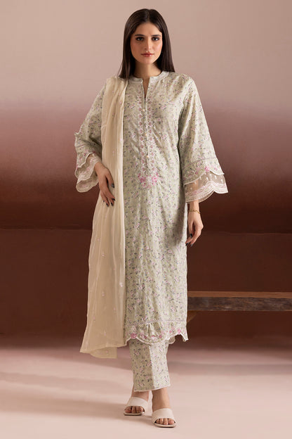 Embroidered Kurta Dupatta Trouser - 2267