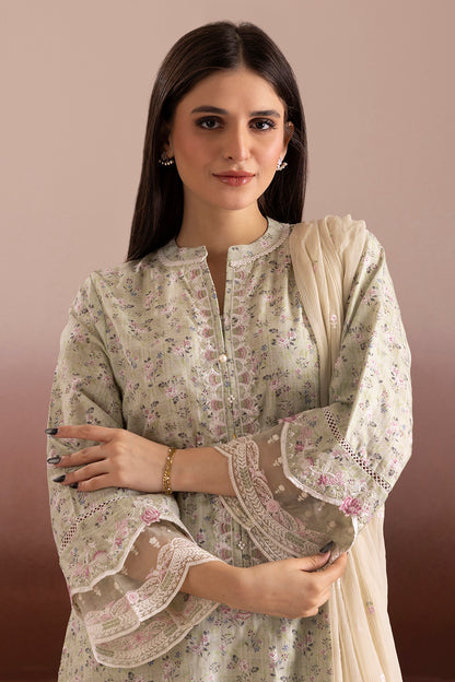 Embroidered Kurta Dupatta Trouser - 2267