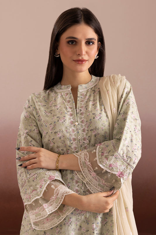 Embroidered Kurta Dupatta Trouser - 2267