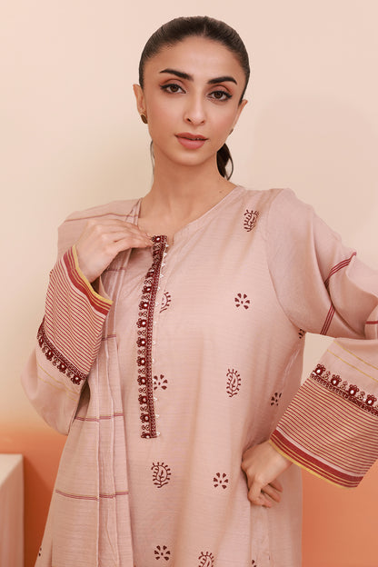 Embroidered Kurta Dupatta Trouser - 2272