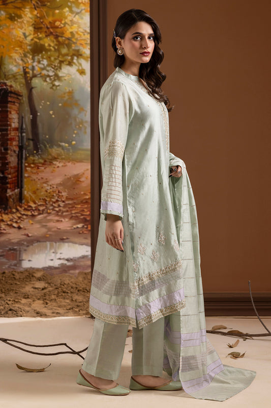 Embroidered Kurta Dupatta Trouser - 2505