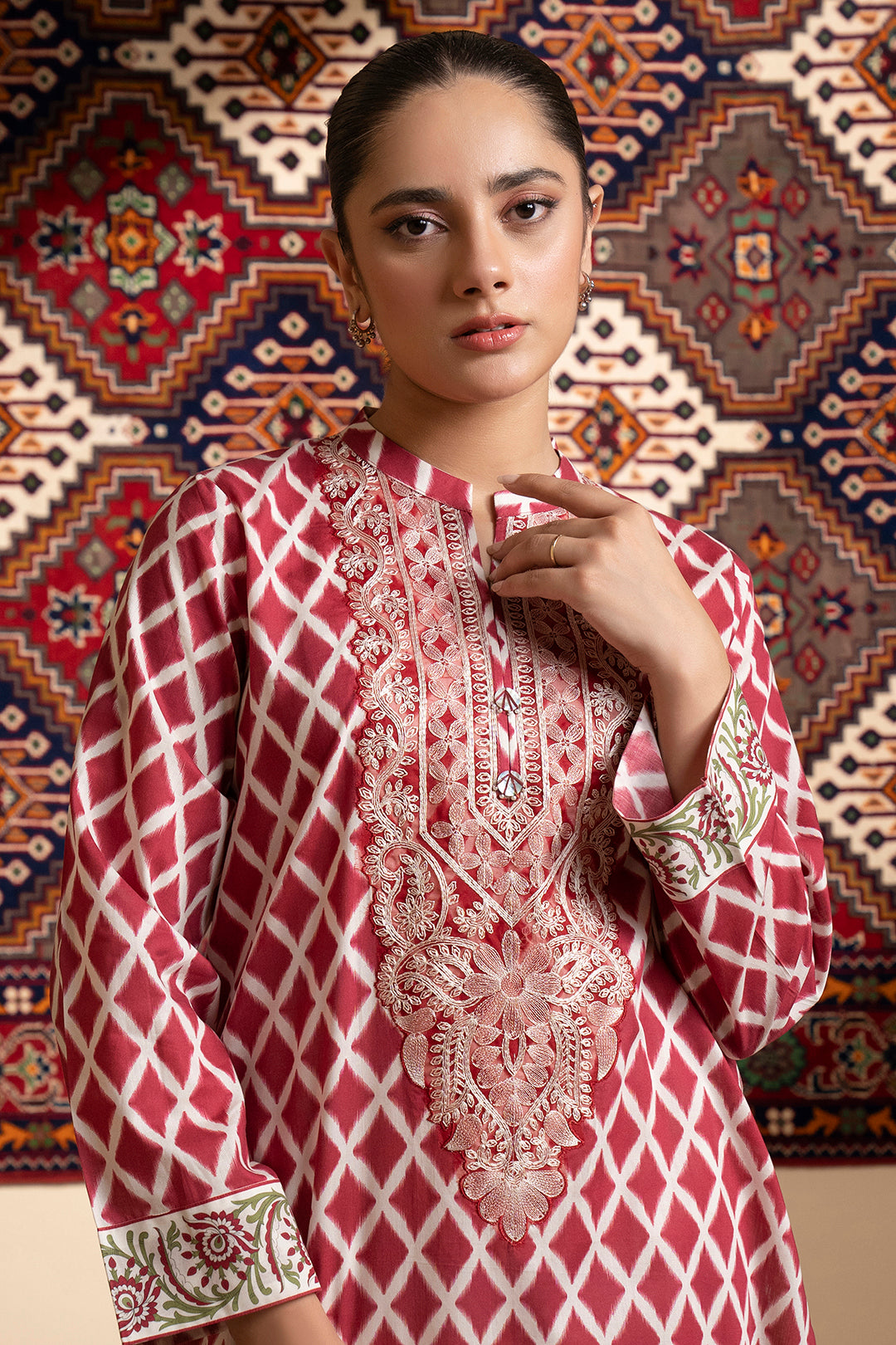 Embroidered Kurta - 1734