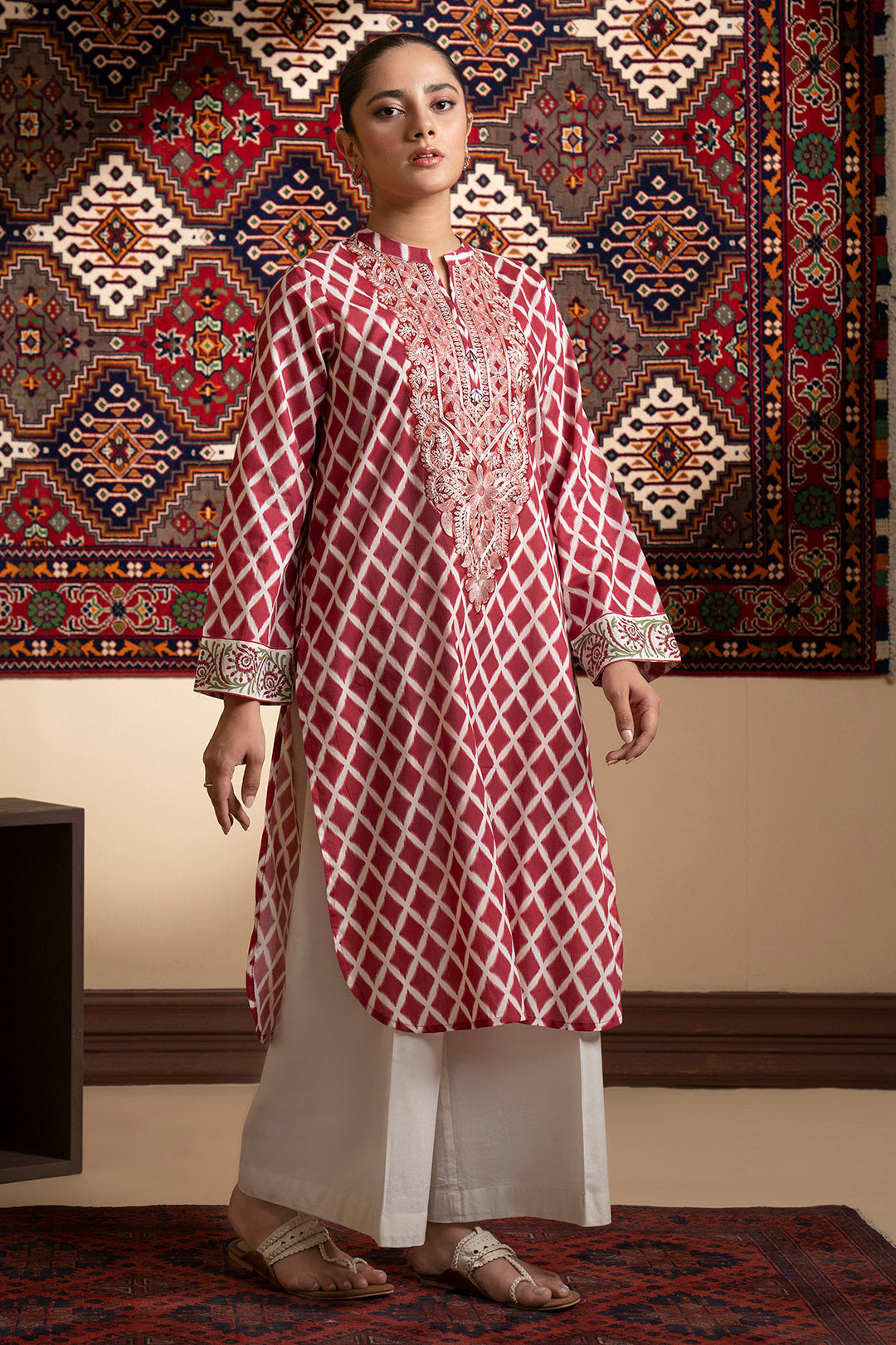 Embroidered Kurta - 1734