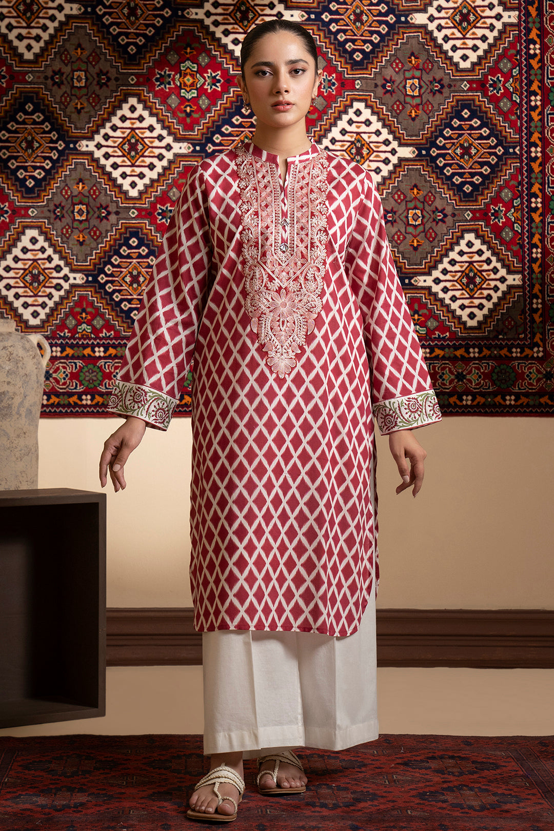 Embroidered Kurta - 1734