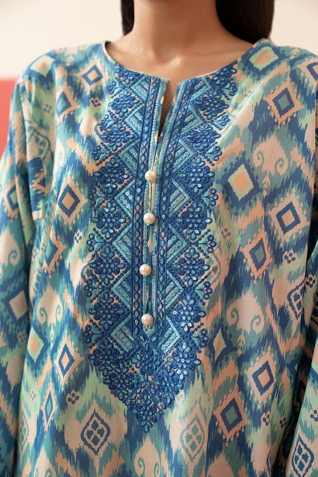 Embroidered Kurta - 1736