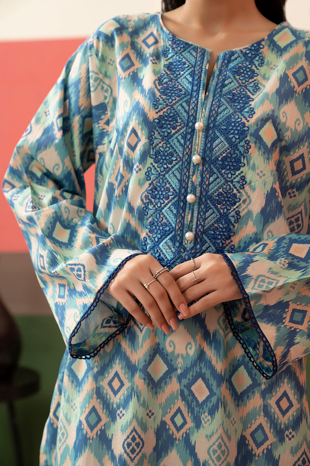 Embroidered Kurta - 1736