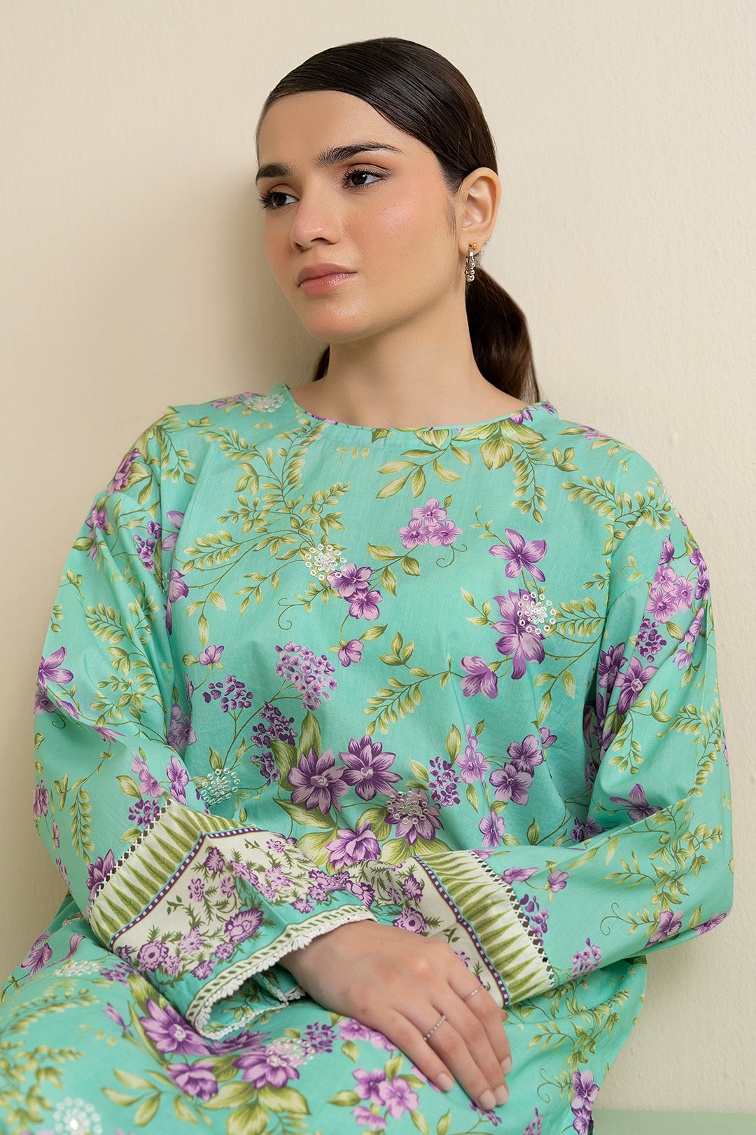 Embroidered Kurta - 1738