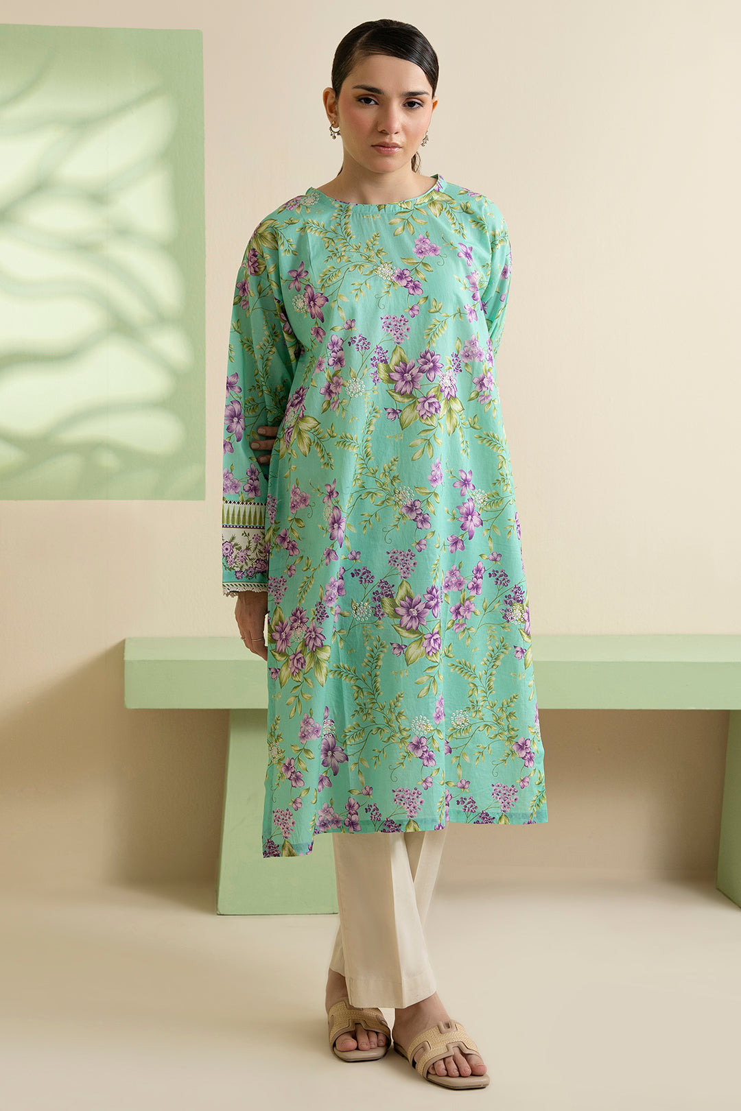 Embroidered Kurta - 1738