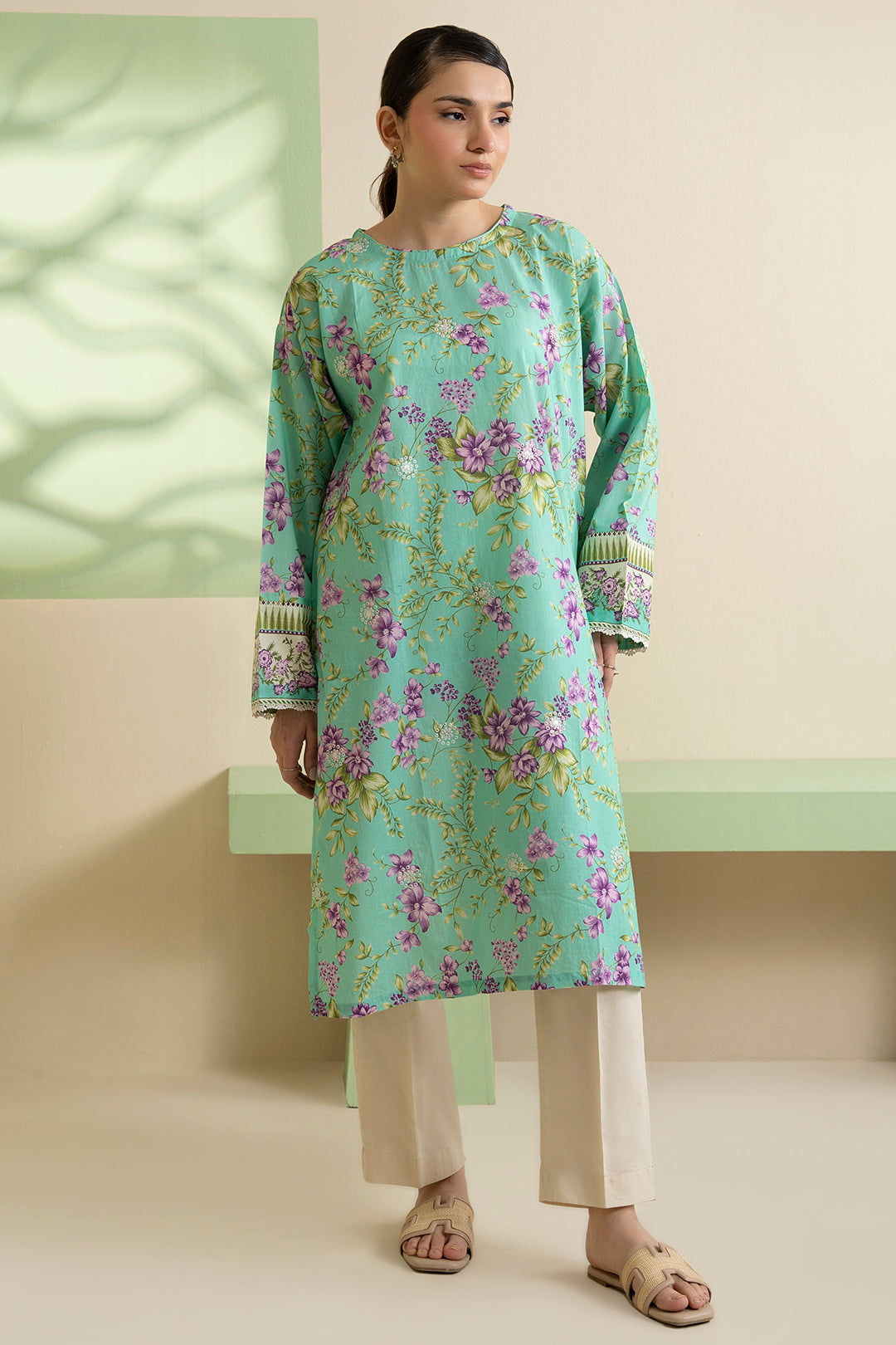 Embroidered Kurta - 1738