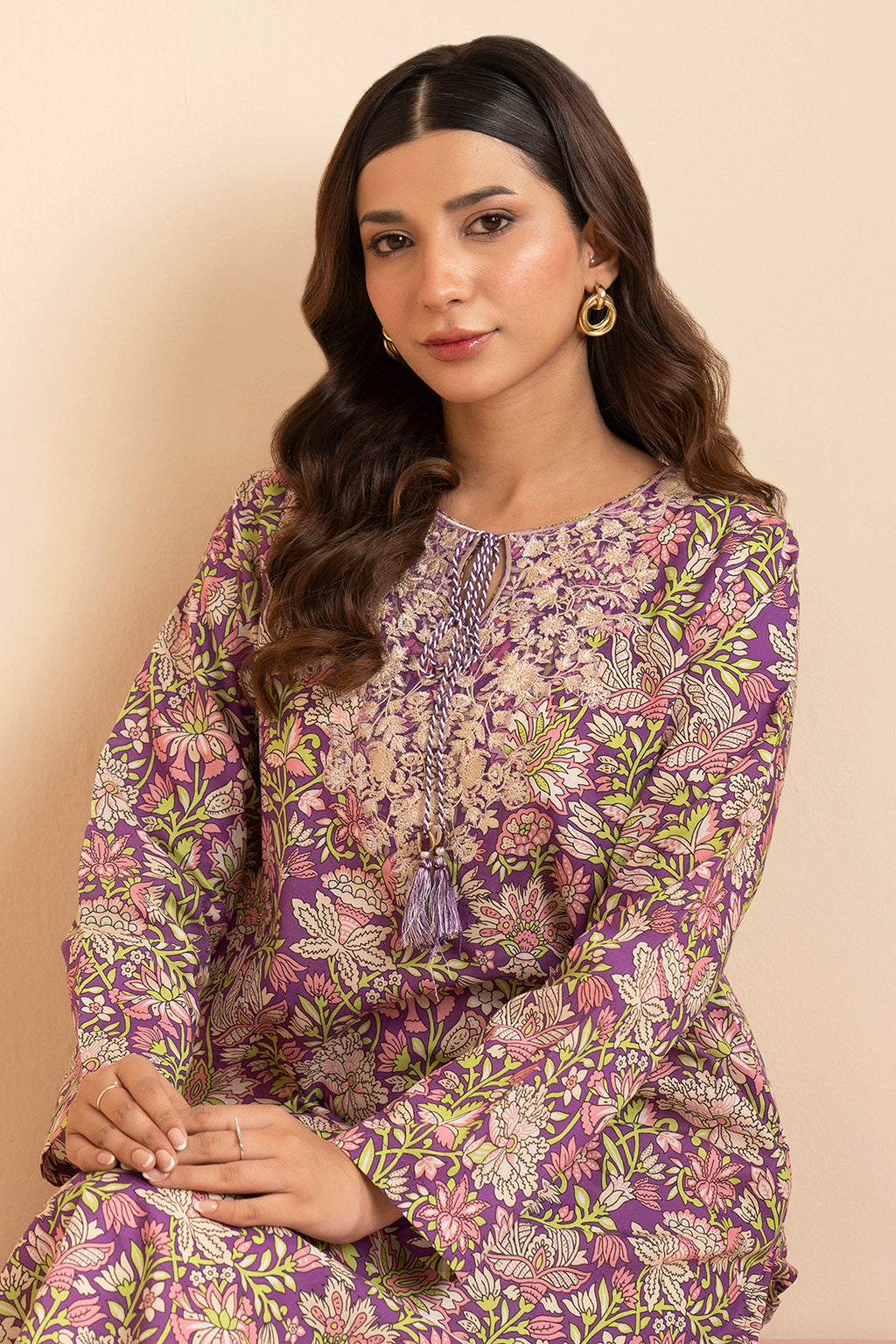 Embroidered Kurta - 1886