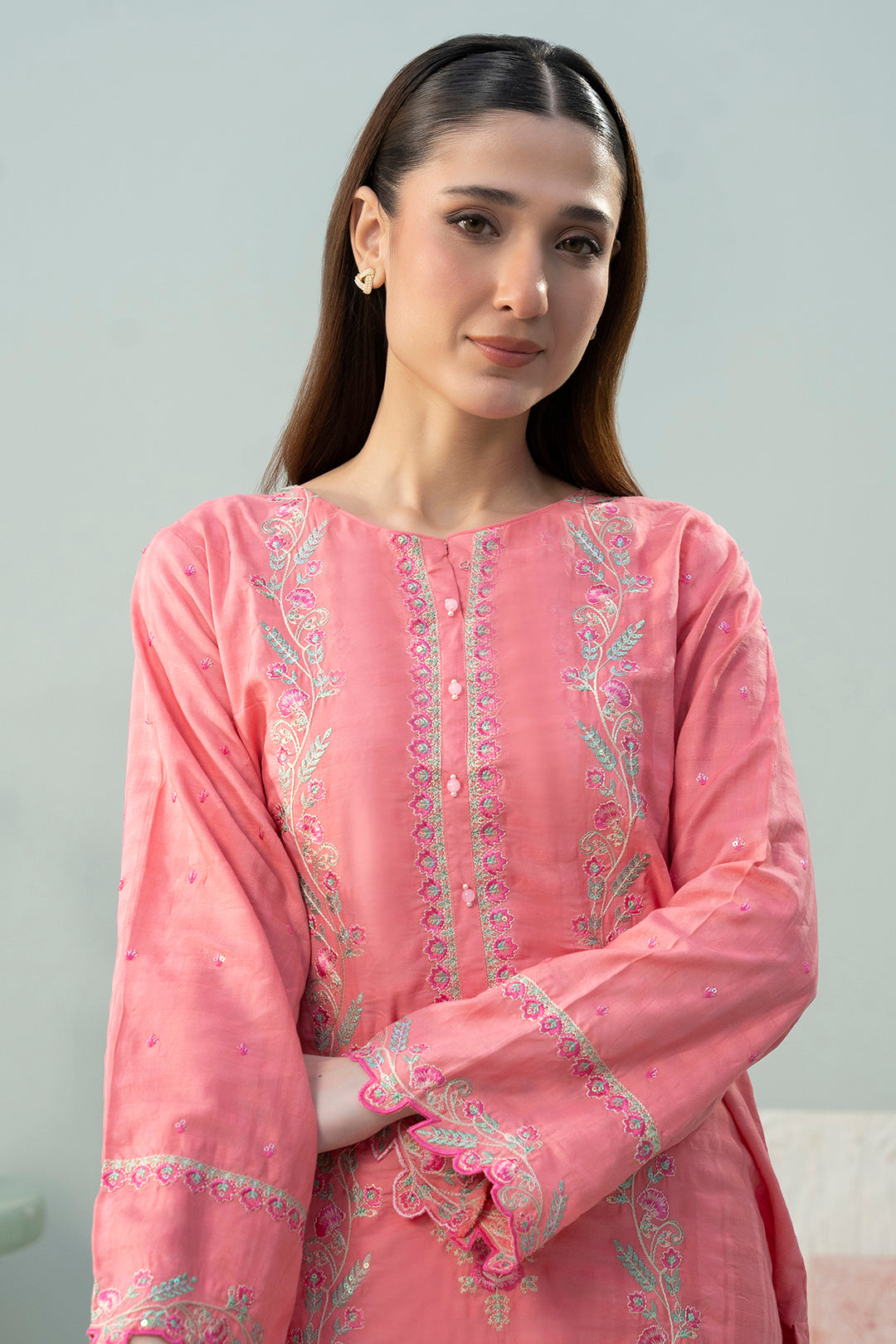Embroidered Kurta - 2527