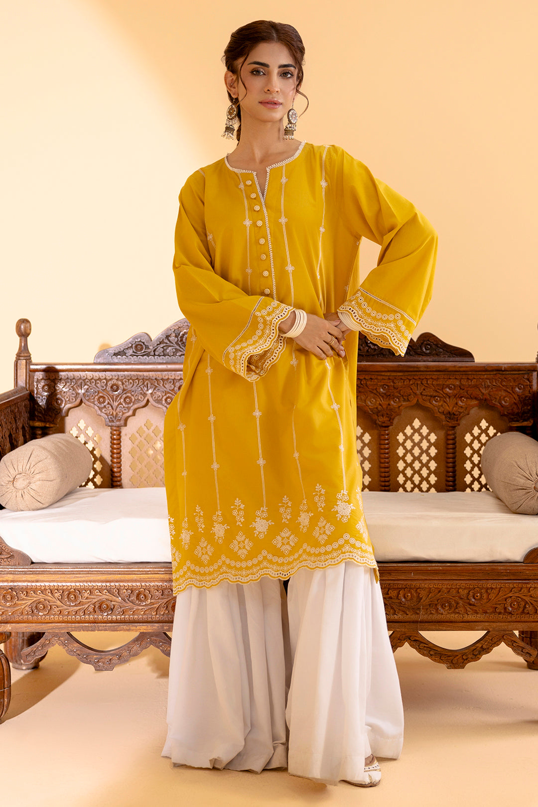 Embroidered Kurta - 2555