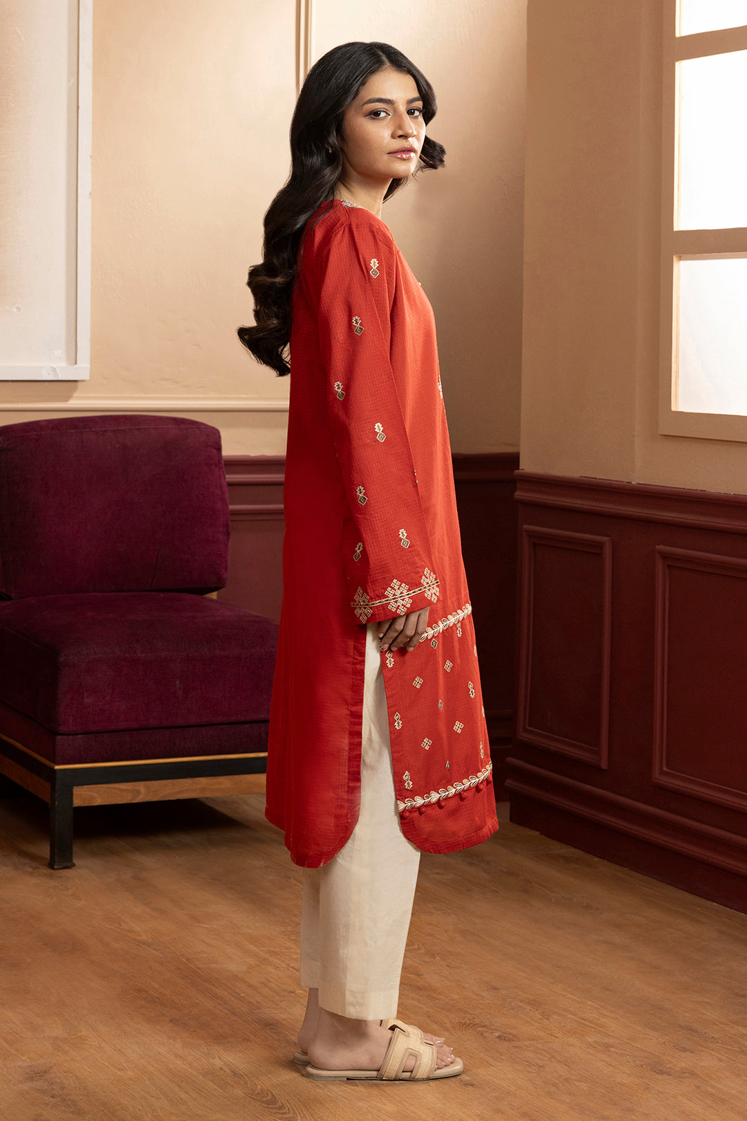Embroidered Kurta - 2623