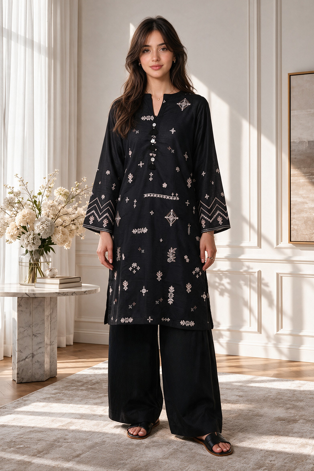 Embroidered Kurta - 2820