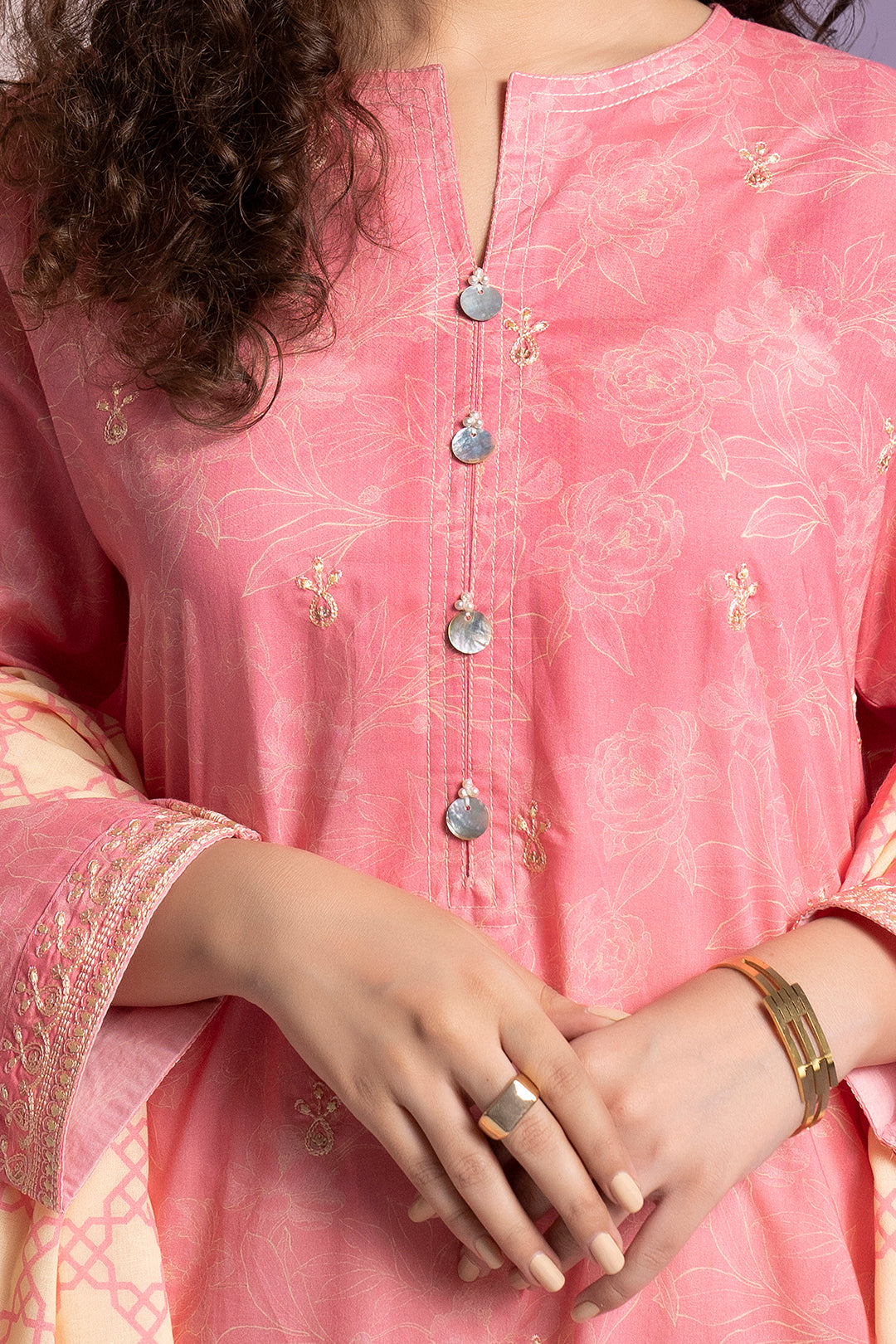 Embroidered Kurta Dupatta - 1431