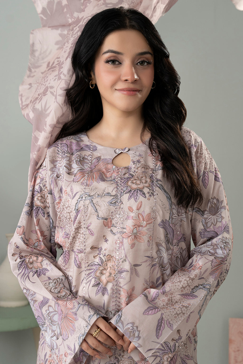 Embroidered Kurta Dupatta - 1433