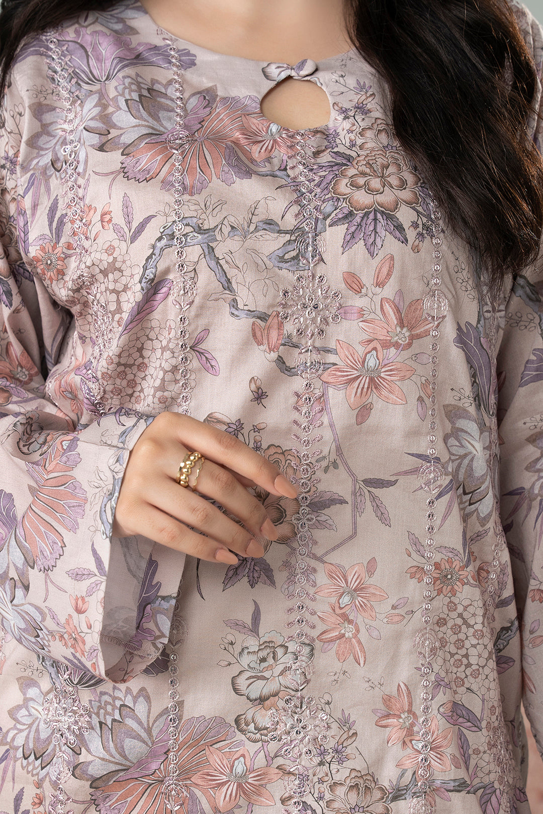 Embroidered Kurta Dupatta - 1433