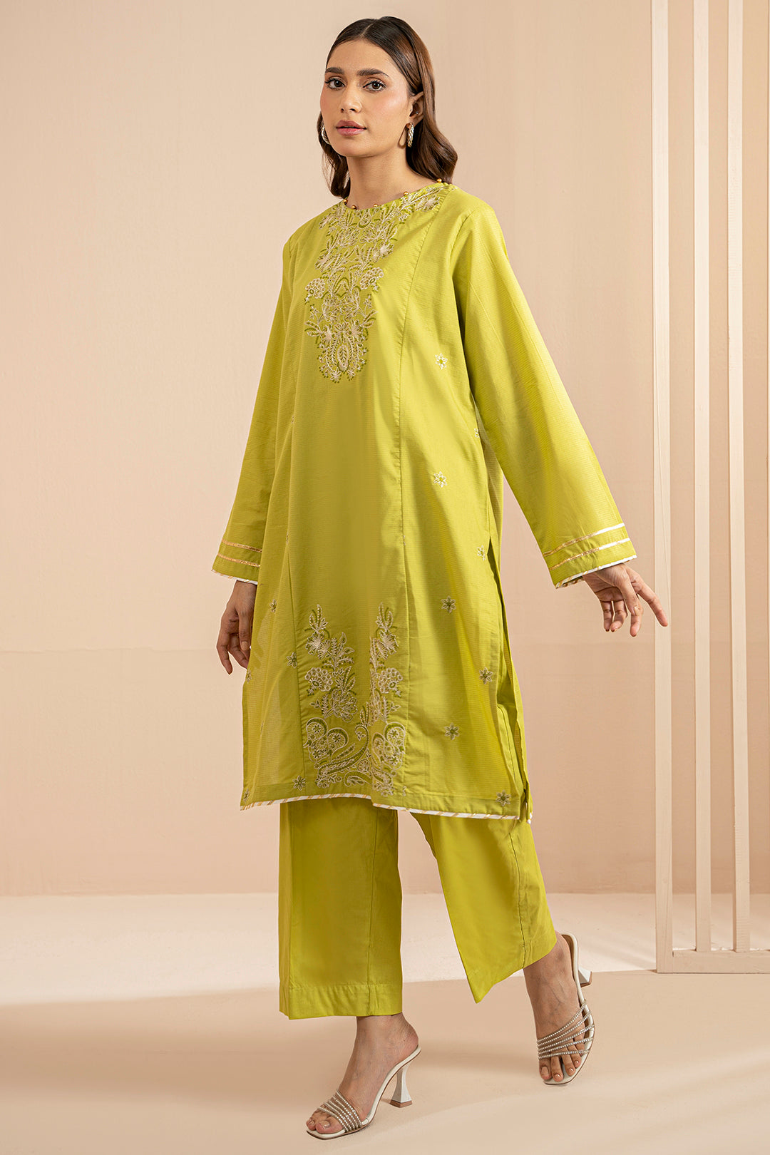 Embroidered Kurta Trouser - 1446