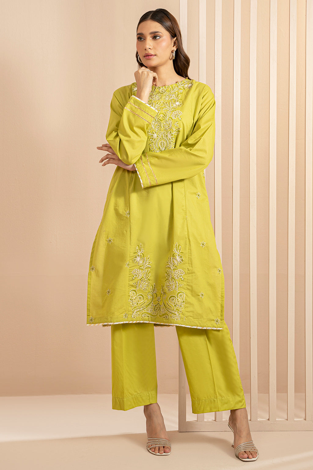 Embroidered Kurta Trouser - 1446