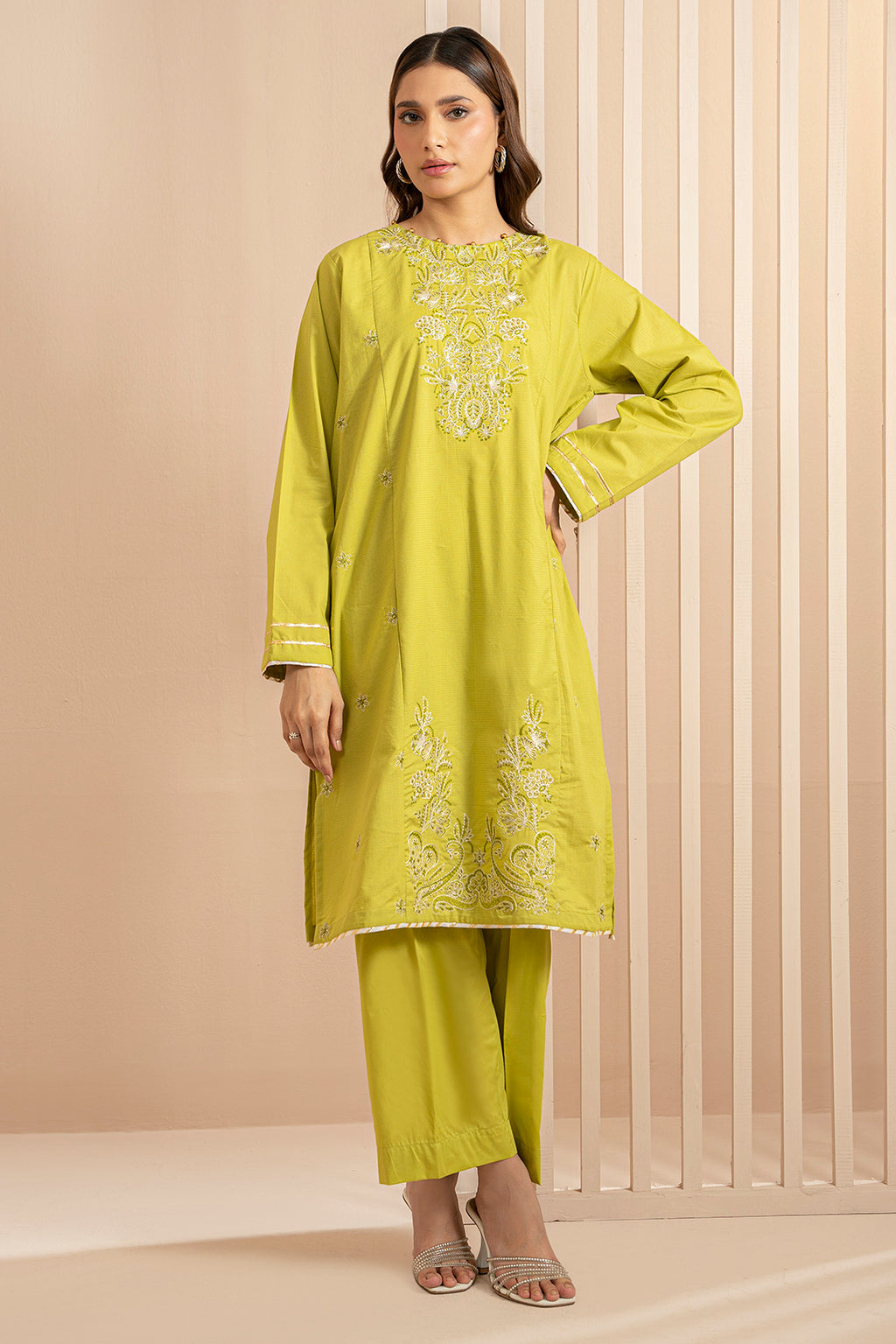 Embroidered Kurta Trouser - 1446