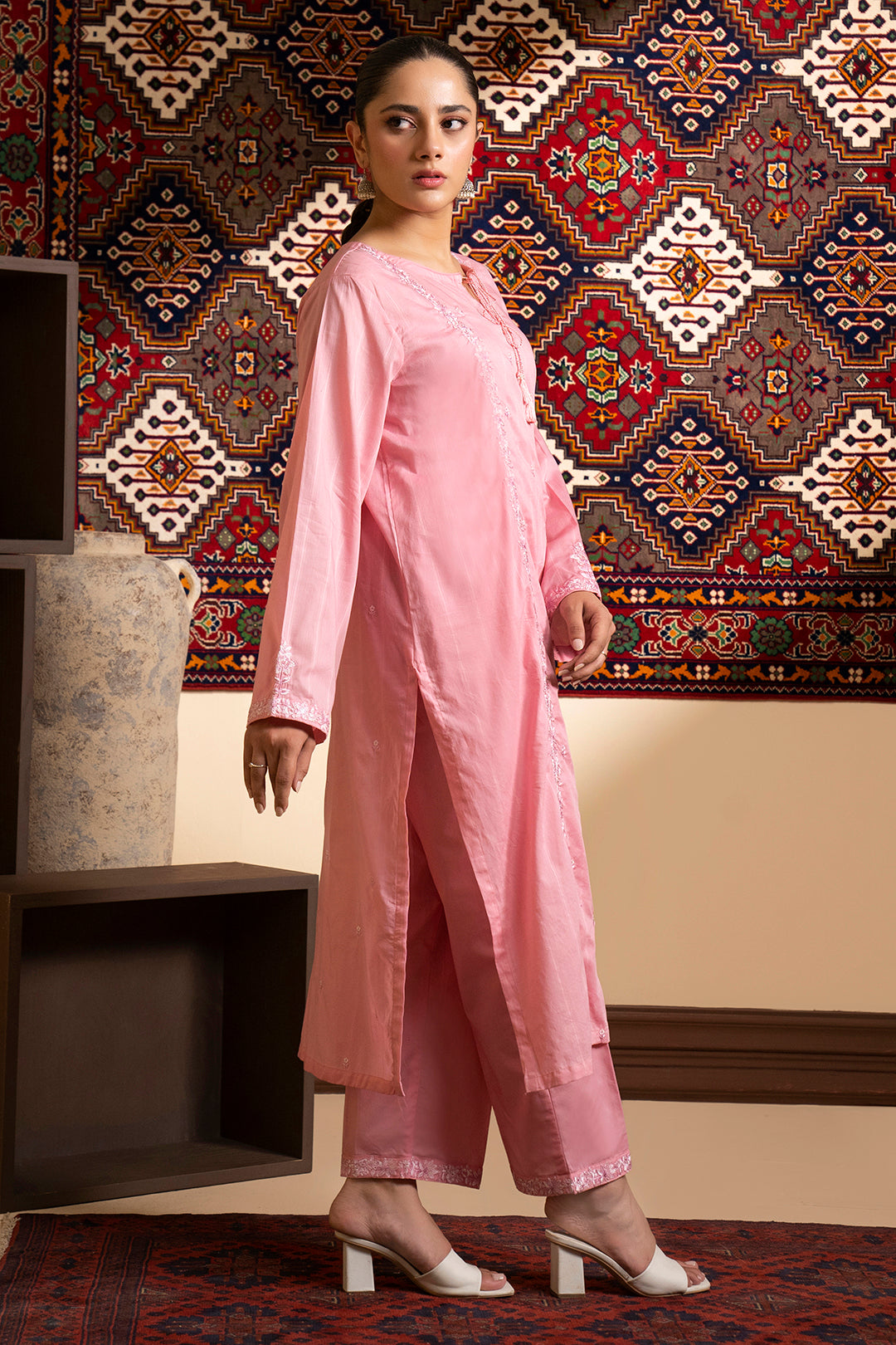 Embroidered Kurta Trouser - 1447