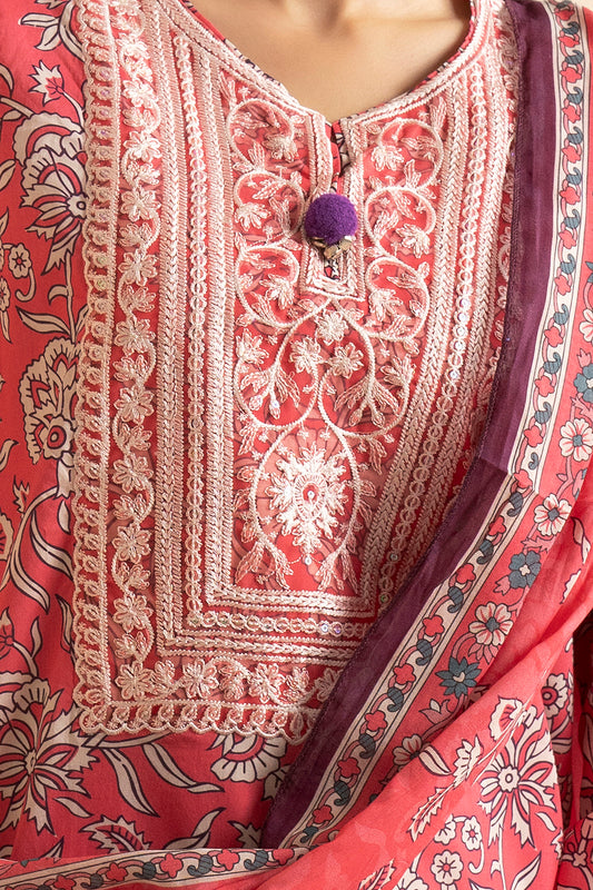 Embroidered Kurta Dupatta - 1476