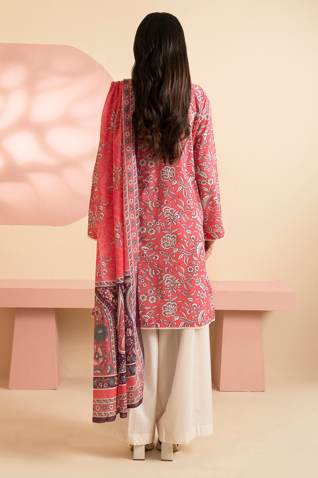 Embroidered Kurta Dupatta - 1476