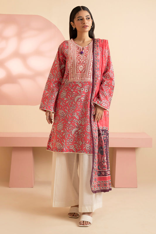 Embroidered Kurta Dupatta - 1476