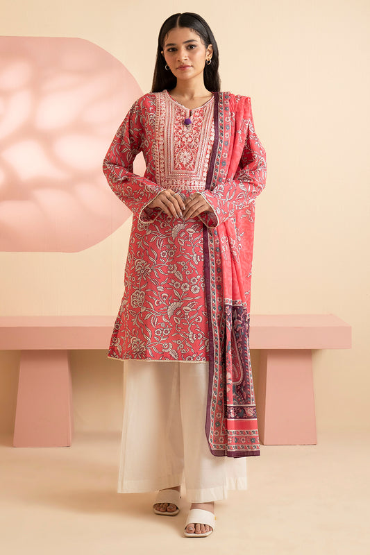 Embroidered Kurta Dupatta - 1476