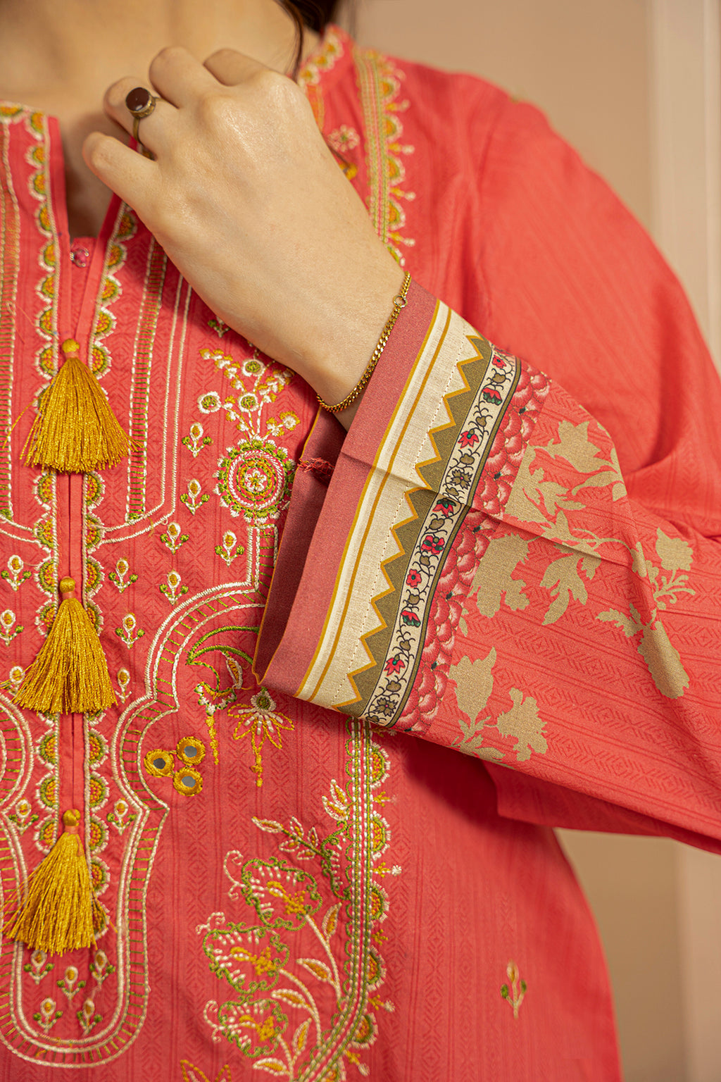 Embroidered Kurta Dupatta - 1477