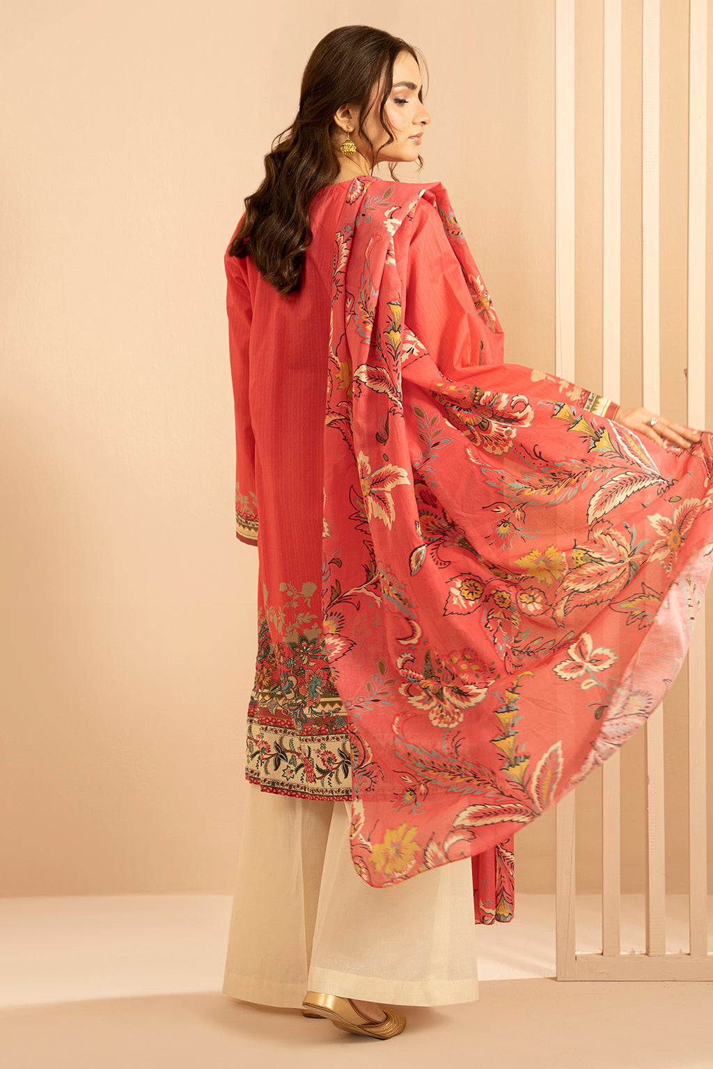 Embroidered Kurta Dupatta - 1477