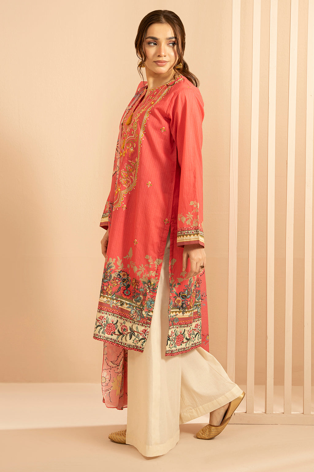 Embroidered Kurta Dupatta - 1477